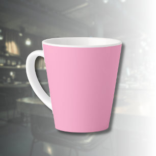 Tasse Latte Couleur carnation rose solide   Classique   Élégan