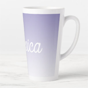 Tasse Latte Couleur lilas clair ombrée (modifiable) et votre t