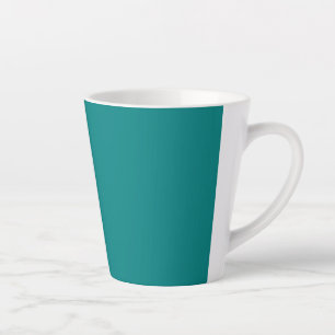 Tasse Latte Couleur solide turquoise   Classique   Élégant