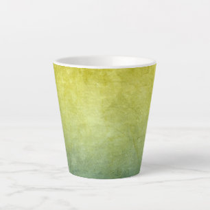 Tasse Latte Couleurs de Grunge - Jaune & Bleu