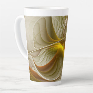 Tasse Latte Couleurs des métaux précieux, art fractal Abstrait