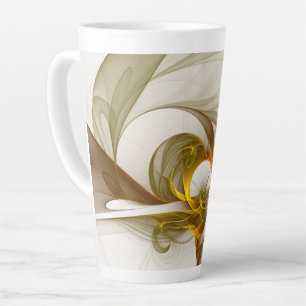 Tasse Latte Couleurs Métalliques Précieuses Abstraites Moderne