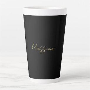 Tasse Latte Couleurs Or Noir Tendances Moderne Simple Nom Prop