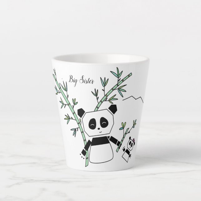 Tasse Latte Coupe Cute Panda Latte (Devant)