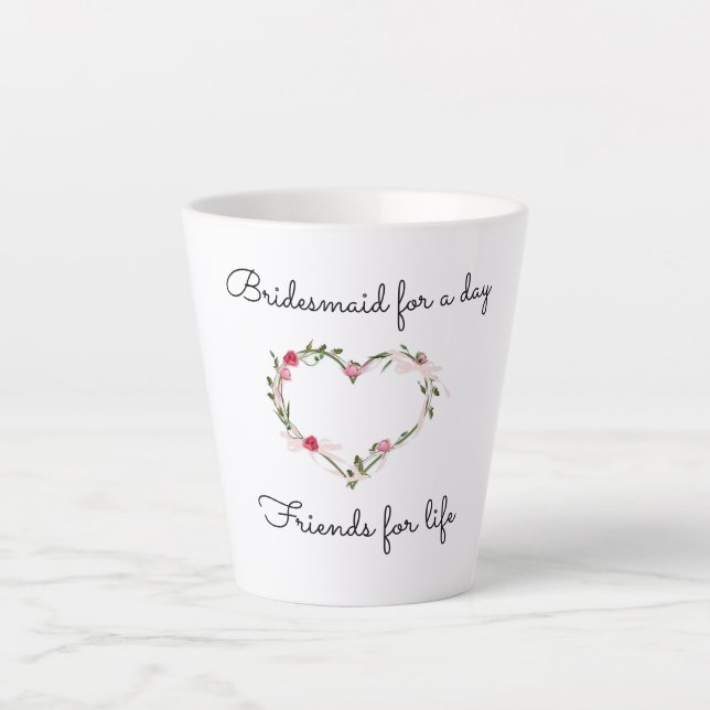 Tasse Latte Coupe de latte de la servante de Bridesmaid (Devant)