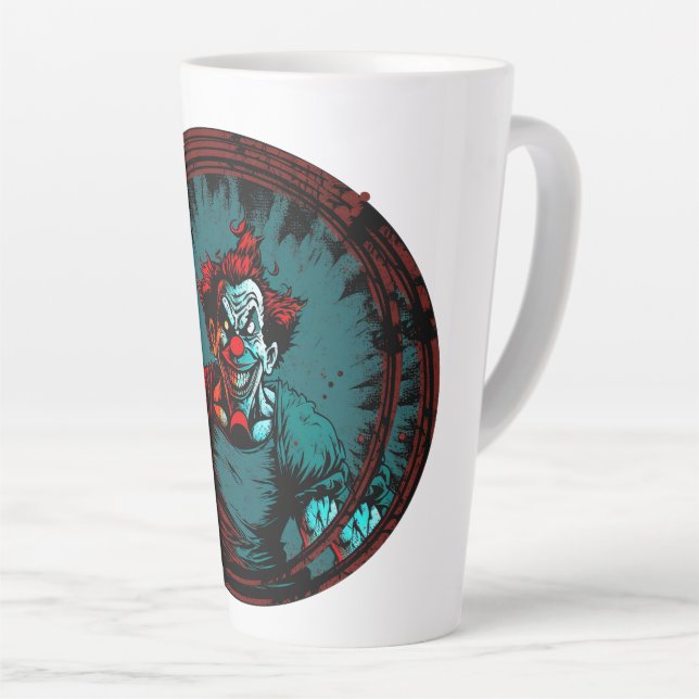 Tasse Latte Coupe déplaisante de lait clown (Angle droit)