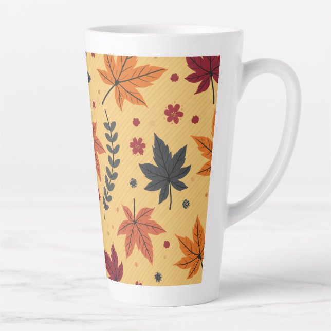 Tasse Latte Coupe d'érable d'automne (Droite)