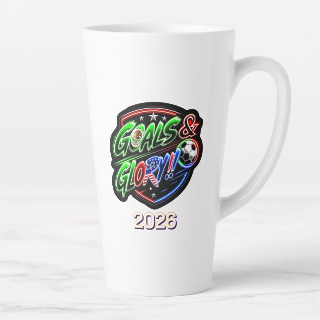 Tasse Latte Coupe du Monde 2026 Célébrez (Droite)