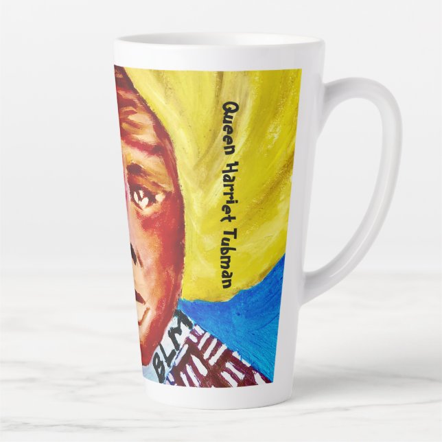Tasse Latte Coupe en céramique Queen Harriet Tubman Latte (Droite)