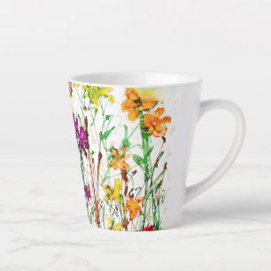 Tasse Latte Coupe Latitude des Fleurs sauvages de Highwood
