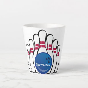 Tasse Latte Coupe Latte Conception Bowling