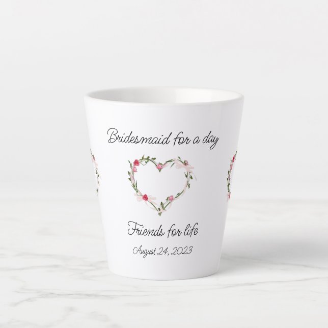 Tasse Latte Coupe Latte de la servante de Bridesmaid (Devant)