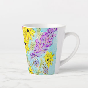 Tasse Latte Coupe Latte de Lovitude violet et jaune