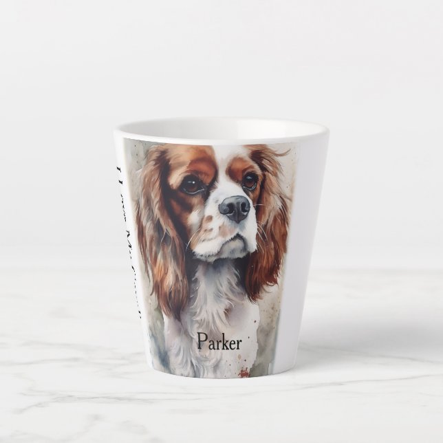 Tasse Latte Coupe Moder Moder Spaniel Portrait (Devant)