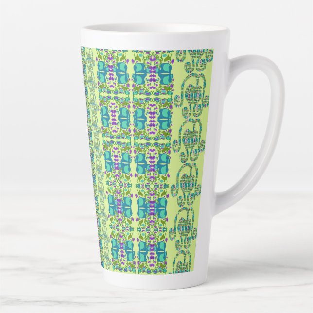 Tasse Latte Coupelles de fleurs assorties (Droite)