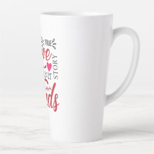 Tasse Latte Couple Art Une Véritable Histoire D'Amour Jamais F
