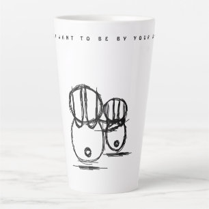 Tasse latte Couple Bunny mignon Soyez à vos cô