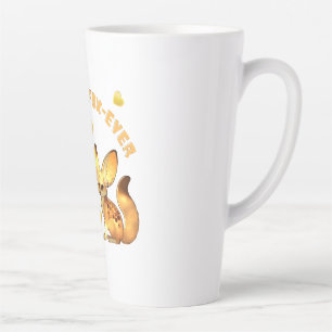 Tasse Latte Couple de renards Art de la Saint-Valentin