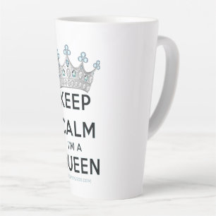 Tasse Latte Couronne argentée polie de la reine SlipperyJoe's 