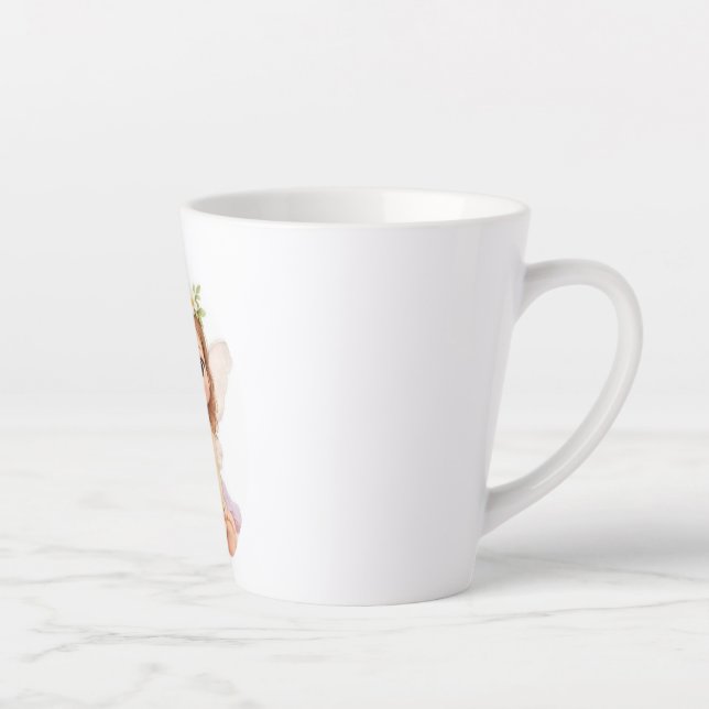 Tasse Latte Couronne de fleurs magique adorable bébé fée (Droite)