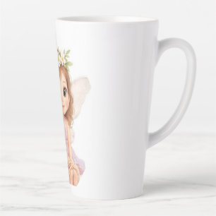 Tasse Latte Couronne de fleurs magique mignonne bébé fée