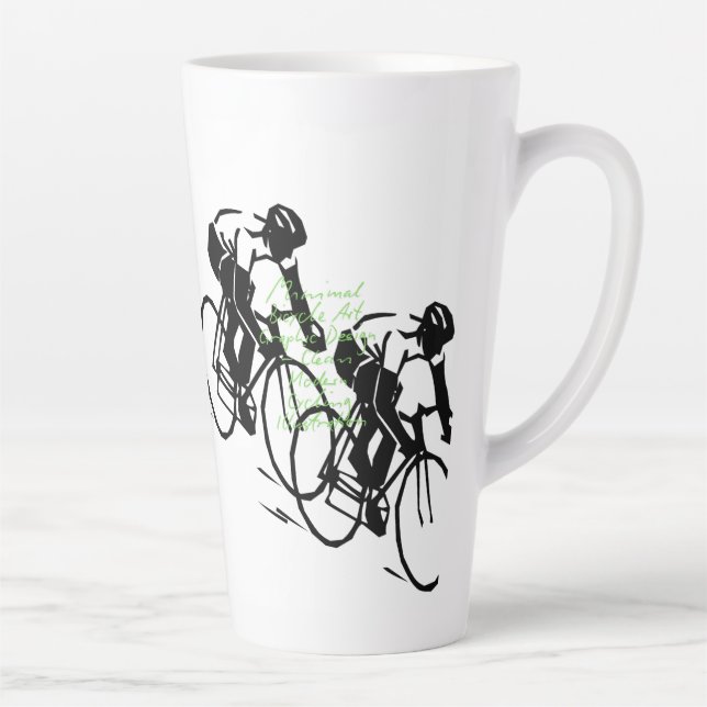 Tasse Latte Course d'art cycliste (Droite)