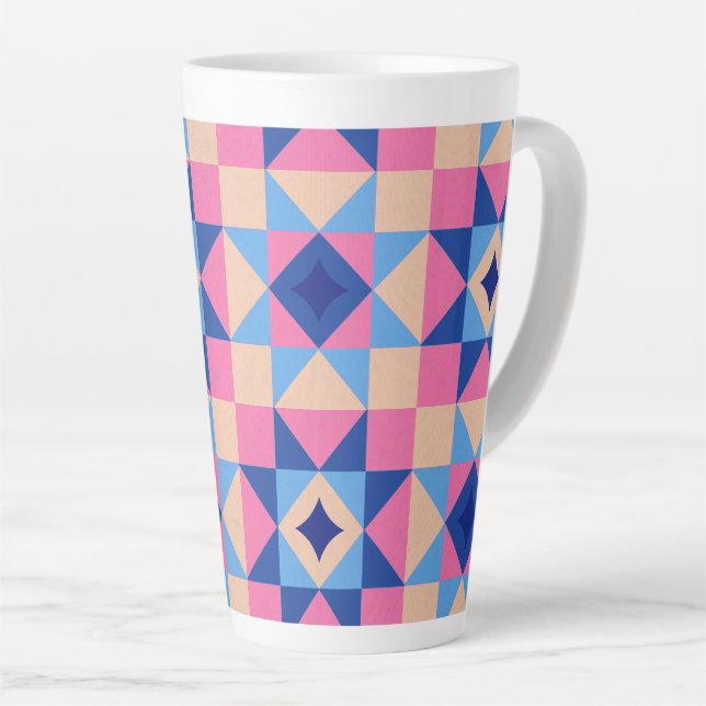 Tasse Latte Courte moderne en bloc étoilé (Angle droit)