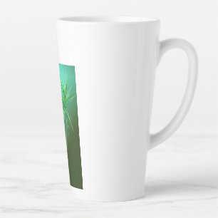 Tasse Latte Coussin d'arbre palmier botanique vert
