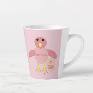 Tasse Latte Coutume Rose Anniversaire Fille Chick