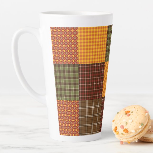Tasse Latte Couverture Confort d'Automne (En situation)