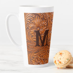 Tasse Latte Cowboy Russe pays western mariage monogramme