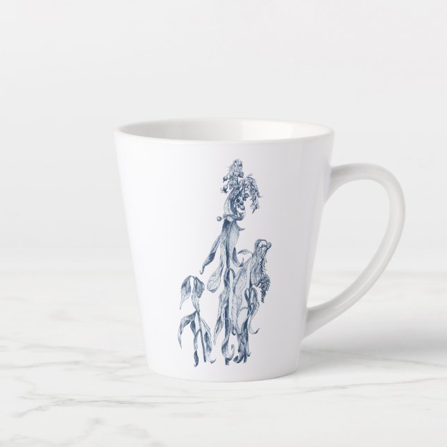 Tasse Latte Cozy Winter Botanical Art (Droite)