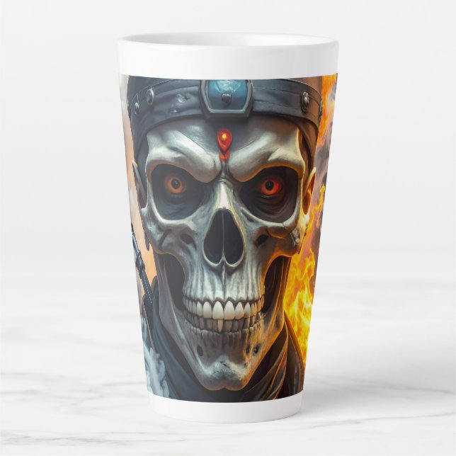 Tasse Latte Crâne de la Mort (Devant)
