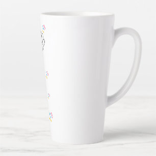Tasse Latte Crayon amical Design de rentrée scolaire.