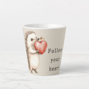 Tasse Latte Cream Hedgehog Apple Heart