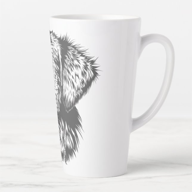 Tasse Latte Create Your Own Pet Dog Customized (Droite)