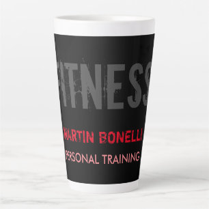 Tasse Latte Créative Retro Black Grey Dynamic Personal Trainer