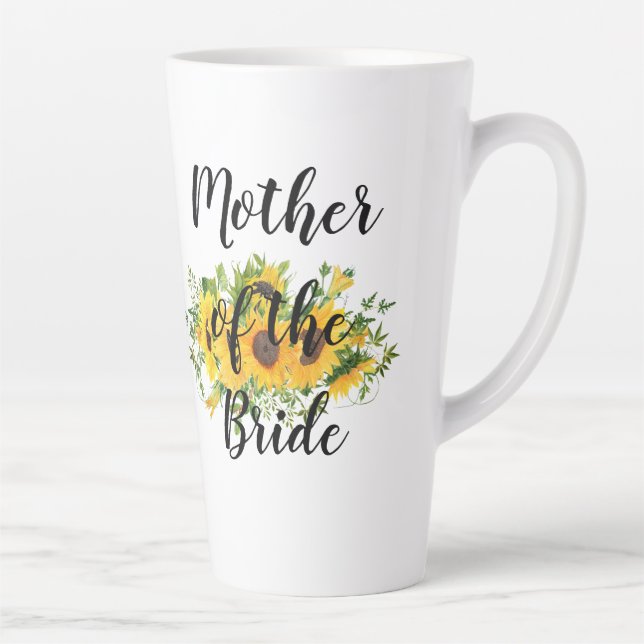 Tasse Latte Créer son propre tournesol cadeau de fête nuptiale (Droite)