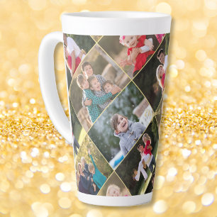 Tasse Latte Créer votre propre photo personnalisée 6 photo col