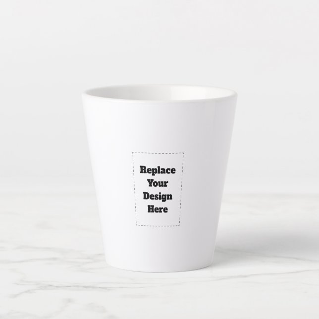Tasse Latte Créez votre propre blanc  (Devant)