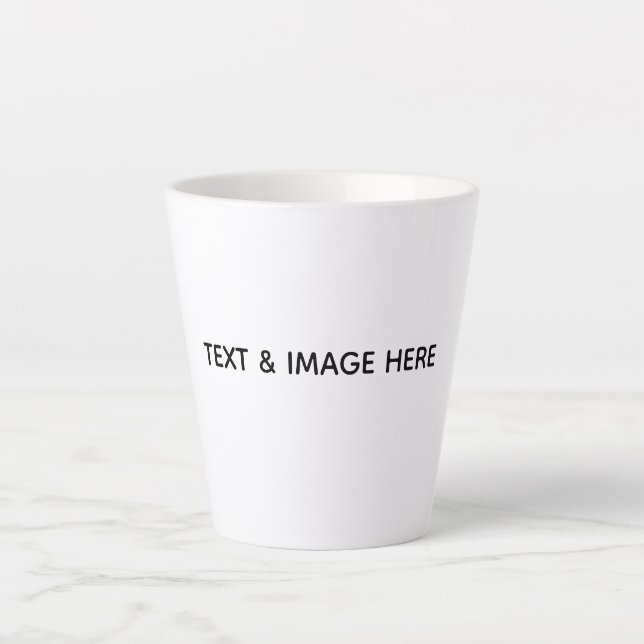 Tasse Latte Créez votre propre blanc (Devant)
