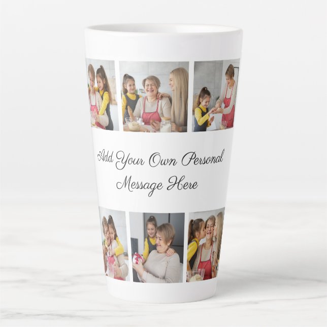 Tasse Latte Créez votre propre collection de photos 6 Ajouter  (Devant)