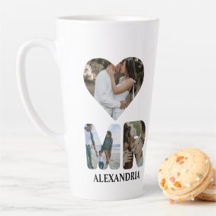 Tasse Latte Créez votre propre couple Mr et Mrs photo Matching