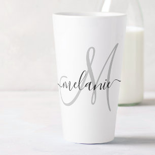 Tasse Latte Créez Votre Propre Monogramme Personnalisé Et Un S