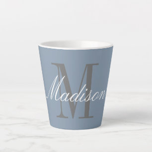 Tasse Latte Créez votre propre nom initial de monogramme