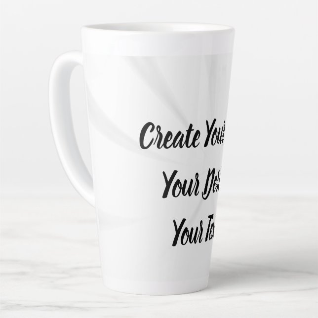 Tasse Latte Créez votre propre personnalisation (Angle gauche)