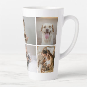 Tasse Latte Créez votre propre personnalisé 5 photo personnali