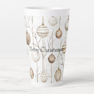 Tasse Latte Crème biologique Tan ornements de Noël