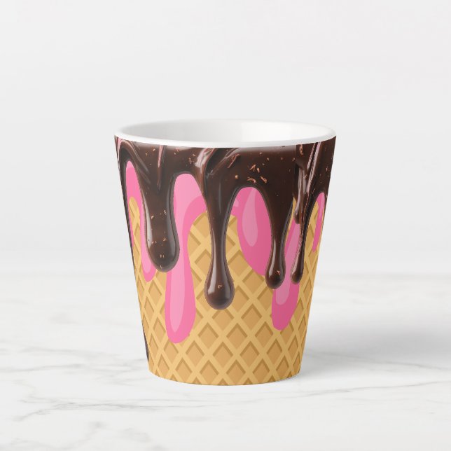 Tasse Latte Crème Glacée,Goutte à Goutte Strawberry Choco Blis (Devant)