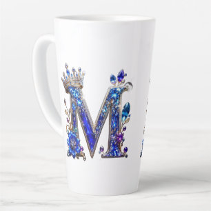Tasse Latte Cristal de Saphir Royal Couronne Monogramme M